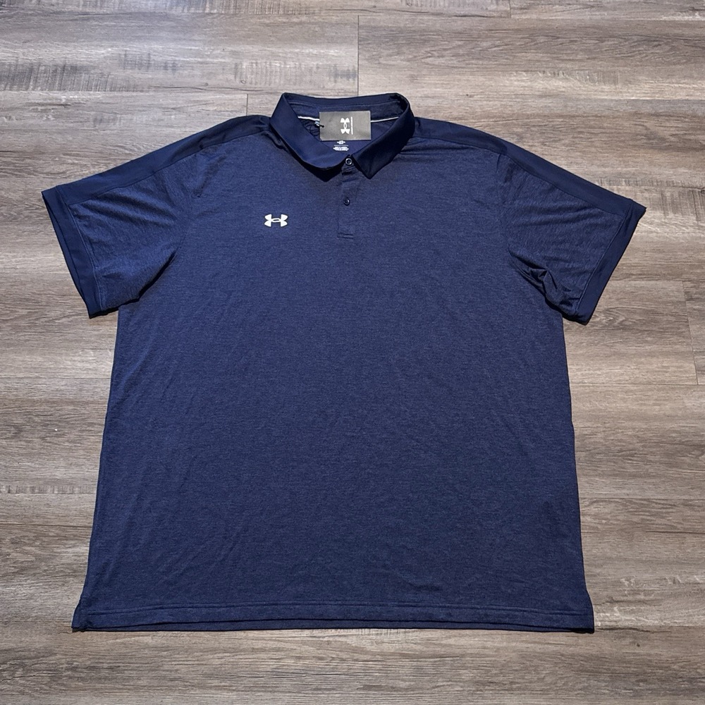 NEW Under Armour Men's Size 4XL Midnight Navy UA Trophy Golf Polo Shirt